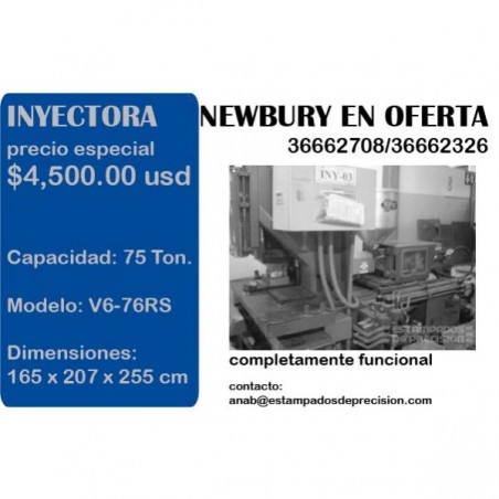 INYECTORA newbury modelo v6-76rs