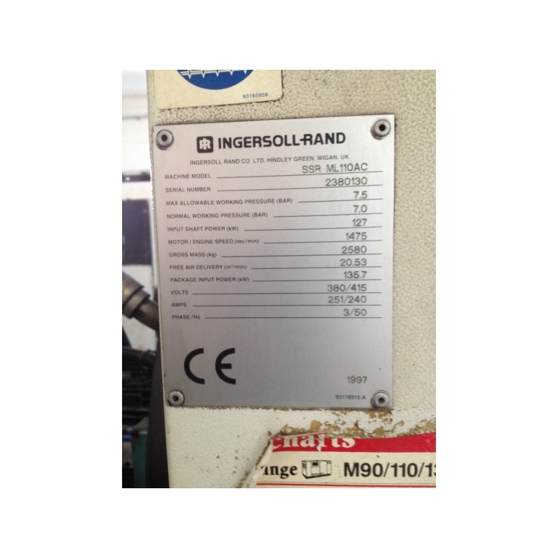 Screw Compressor INGERSOLL-RAND 