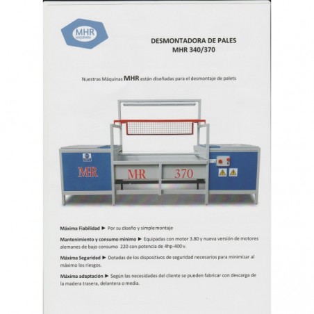 MHR370 Machine de démontage de palettes