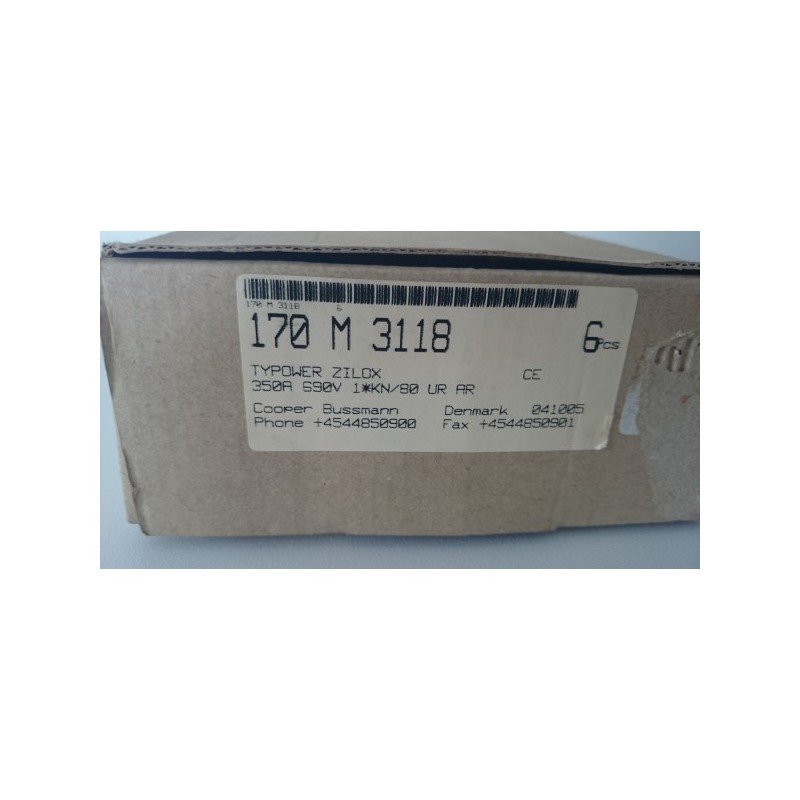 LOT OF 6 Cooper Bussman 170M3118
