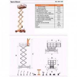 CISEAUX DIESEL 400 CRT, 14 M. JLG - Plateformes