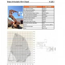 GrovE BRAÇ ARTIC DIESEL GROVE A 125 J, 40 M - Plataformes