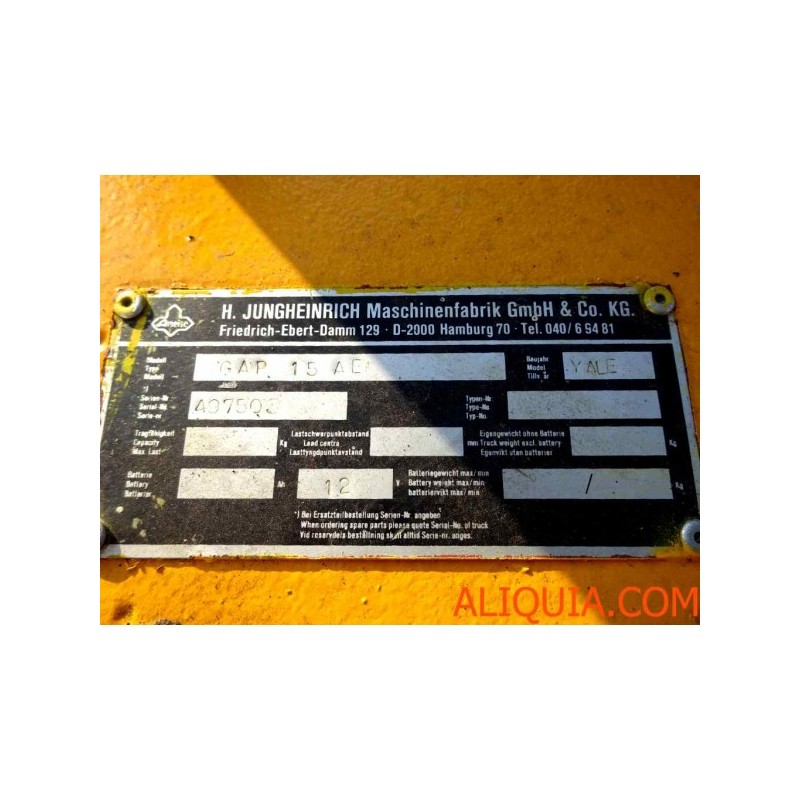 CARRETILLA ELEVADORA YALE DE 2T